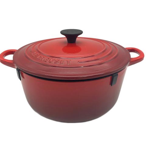 LE CREUSET (ルクルーゼ) 両手鍋 22cm レッド ココット・ロンド