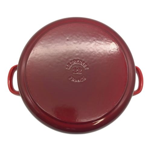 LE CREUSET (ルクルーゼ) 両手鍋 22cm レッド ココット・ロンド