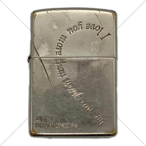 ZIPPO (ジッポ) オイルライター 2007年製 ハートメッセージ レギュラータイプ
