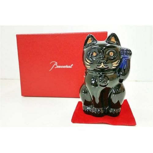 Baccarat 招き猫　クリスタル　置物