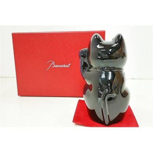 Baccarat 招き猫　クリスタル　置物