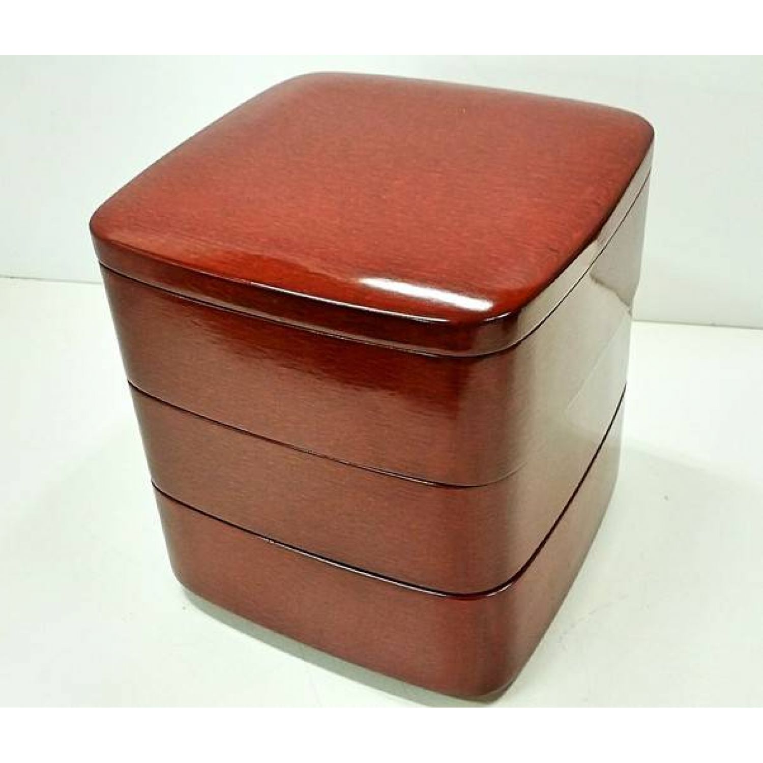 懐石 讃岐彫 後藤塗 重箱 四段重 替蓋付 木製 共箱 （B3） - 食器