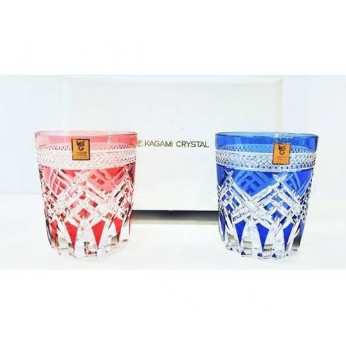 KAGAMI CRYSTAL 切子　2個セット 未使用品 2Pセット