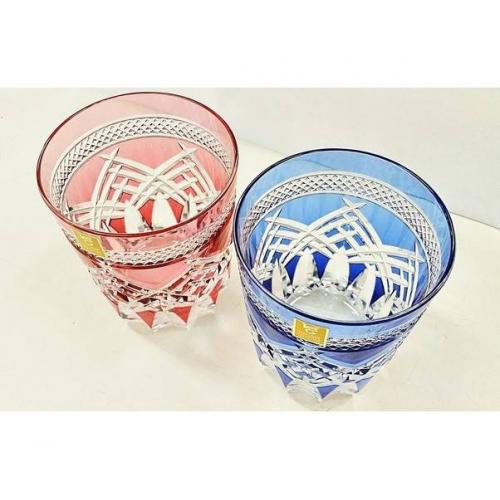 KAGAMI CRYSTAL 切子　2個セット 未使用品 2Pセット