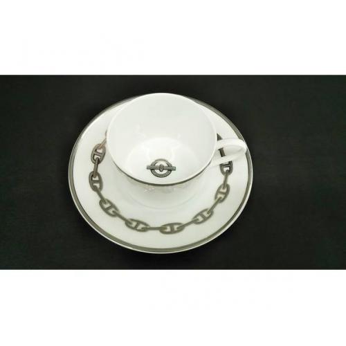 HERMES カップ&ソーサー シェーヌダンクル 2Pセット