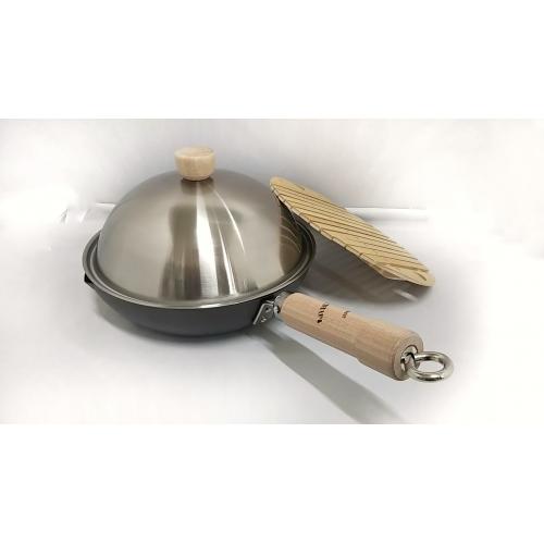 RIVER LIGHT 極JAPAN蒸し鍋セット シルバー×ブラック 未使用品 電磁調理器(IH)対応　鉄鍋　