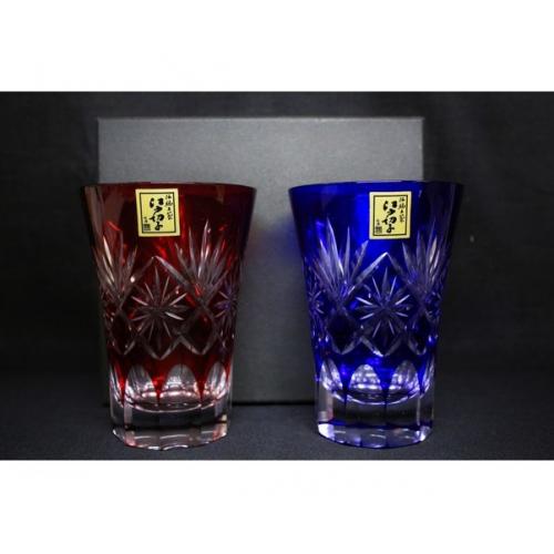 江戸切子 星剣菱 タンブラー 未使用品 2Pセット 東京の伝統工芸品