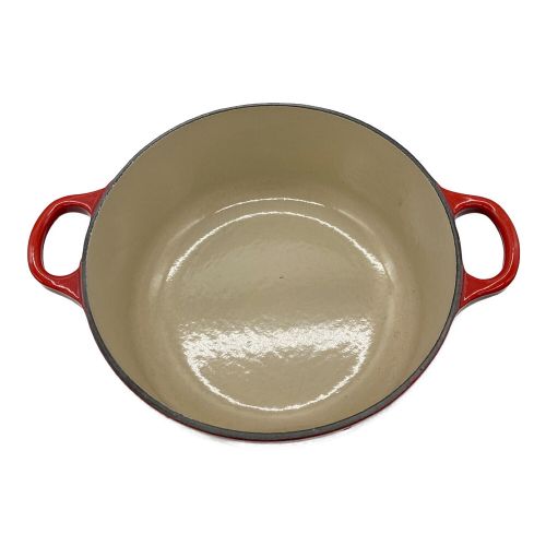 LE CREUSET (ルクルーゼ) 両手鍋 チェリーレッド ココットロンド 20cm