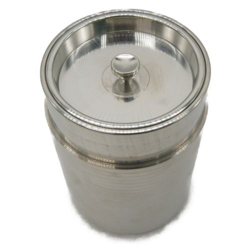 錫製茶壷 乾茂號造 錫製筒形茶壷 底面「五重塔院浅草寺」記載有