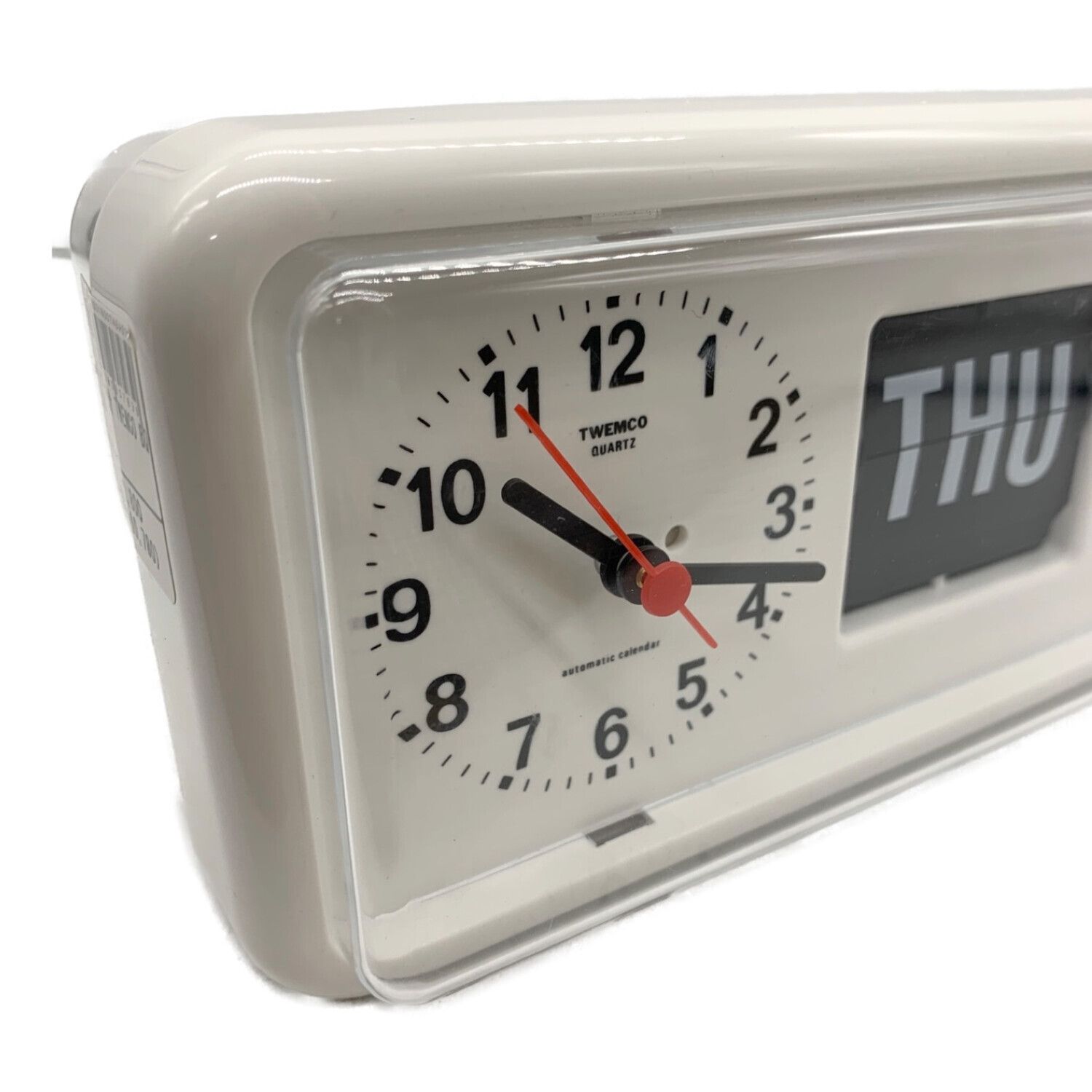 ブラウン×ピンク-TWEMCO(トゥエンコ) 掛け時計 パタパタカレンダー時計