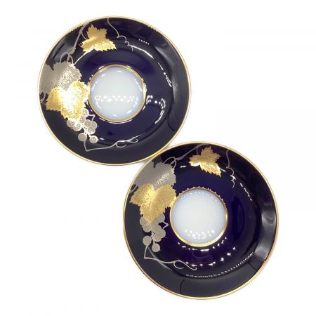 大倉陶園 (オオクラトウエン) カップ&ソーサー 瑠璃金蝕ぶどう 2Pセット