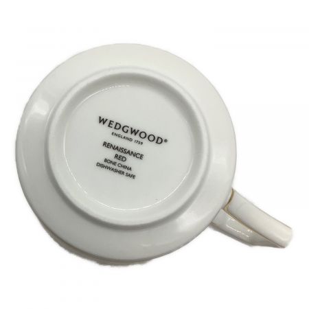 Wedgwood (ウェッジウッド) カップ&ソーサー レッド RENAISSANCE GOLD