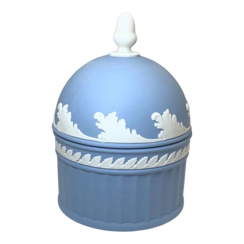 Wedgwood (ウェッジウッド) Blue Trinket Box Acorn and Oak Leaf ジャスパーウェア