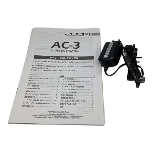 ZOOM (ズーム) アコースティックギター用 プリアンプ AC-3