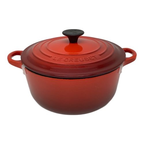 LE CREUSET (ルクルーゼ) 両手鍋 20cm レッド