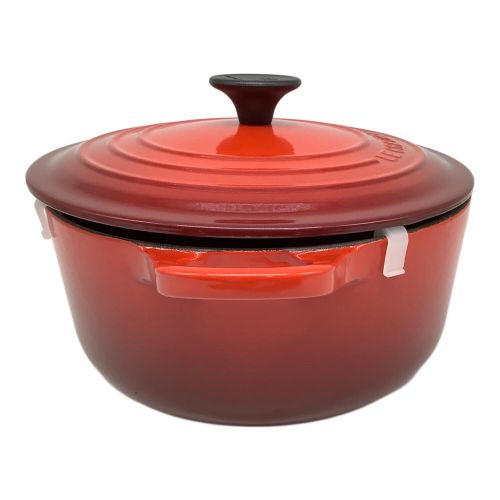 LE CREUSET (ルクルーゼ) 両手鍋 20cm レッド