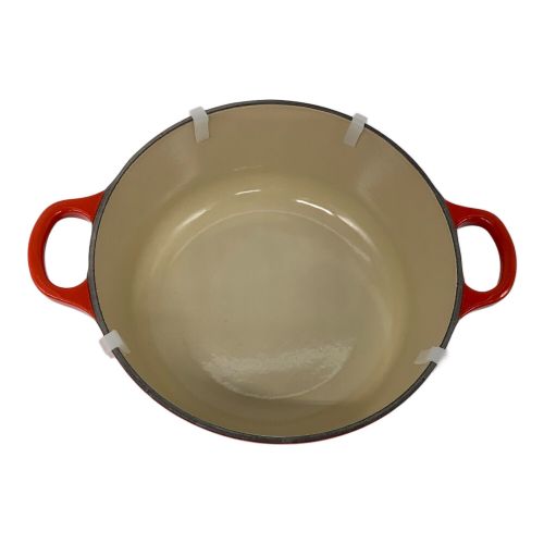 LE CREUSET (ルクルーゼ) 両手鍋 20cm レッド