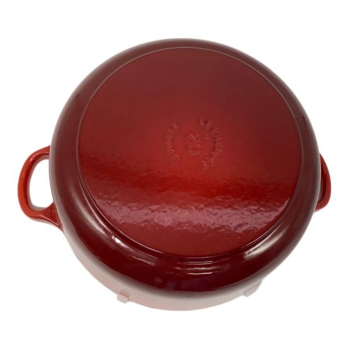 LE CREUSET (ルクルーゼ) 両手鍋 20cm レッド