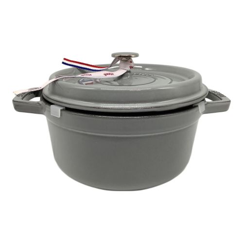 Staub (ストウブ) 両手鍋 ピコ・ココット ラウンド グレー 22cm