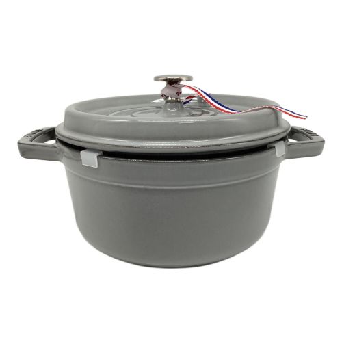 Staub (ストウブ) 両手鍋 ピコ・ココット ラウンド グレー 22cm