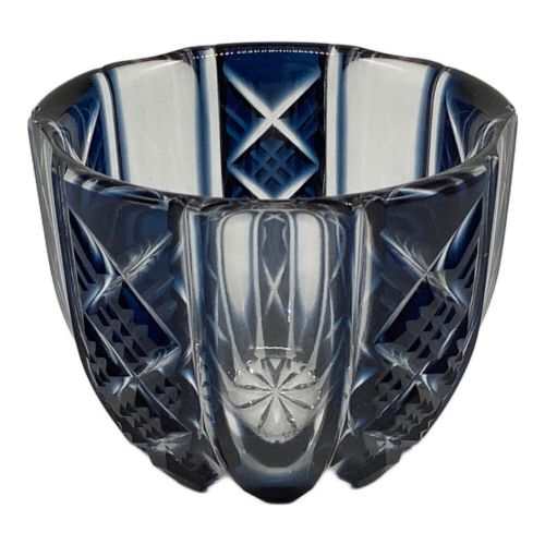 島津切子 (シマヅキリコ) お猪口 鹿児島 色被せグラス