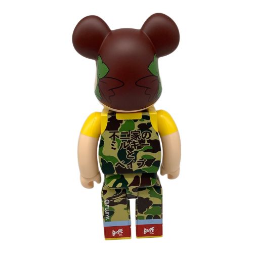 BE@RBRICK (ベアブリック) フィギュア BAPE ペコちゃん 100%&400% グリーン