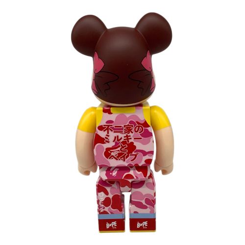 BE@RBRICK (ベアブリック) フィギュア BAPE ペコちゃん 100%&400% レッド