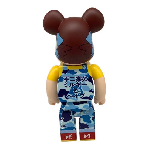 BE@RBRICK (ベアブリック) フィギュア BAPE ペコちゃん 100%&400% ブルー