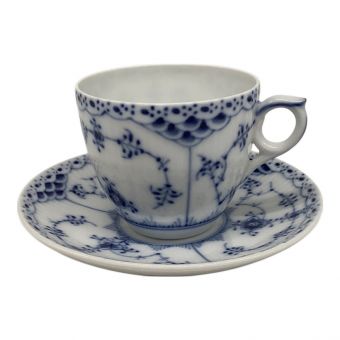 ROYAL COPENHAGEN (ロイヤル・コペンハーゲン) カップ&ソーサー 180ml ブルーフルーテッド・ハーフレース