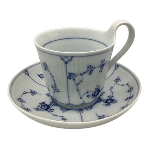 ROYAL COPENHAGEN (ロイヤル・コペンハーゲン) カップ&ソーサー ハイハンドル 240ml ブルーフルーテッド・プレイン
