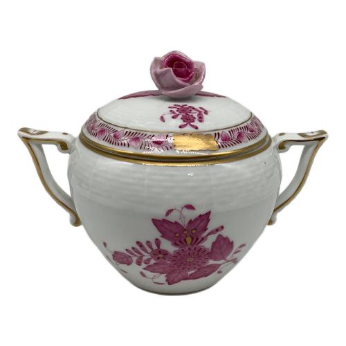 Herend (ヘレンド) シュガーポット フタ薔薇補修有 インドの華