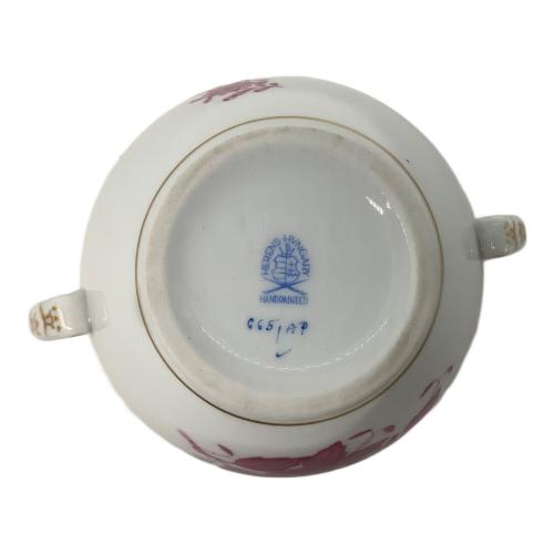 Herend (ヘレンド) シュガーポット フタ薔薇補修有 インドの華