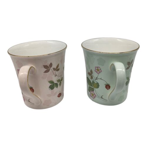 Wedgwood (ウェッジウッド) カップ＆ボウルセット カップ・ボウルS 各2 色違い ワイルドストロベリー 4Pセット