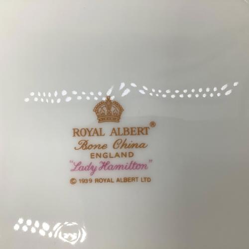 ROYAL ALBERT (ロイヤルアルバート) ケーキ皿 18ｃｍ レディーハミルトン 2Pセット