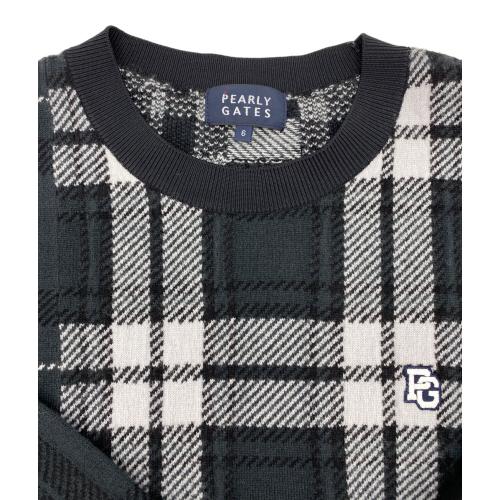 PEARLY GATES (パーリーゲイツ) ゴルフウェア(トップス) クルーネックニット 053-3270107 2023モデル メンズ SIZE LL ブラック×グレー