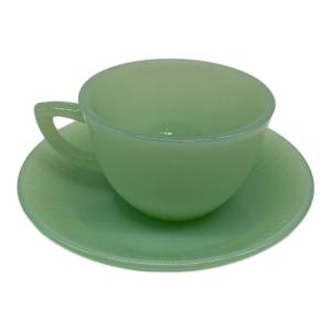 Fire King (ファイヤーキング) カップ&ソーサー ジェーン・レイ ジェダイ 1950年中期~1960年前期