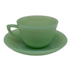 Fire King (ファイヤーキング) カップ&ソーサー ジェーン・レイ ジェダイ 1950年中期~1960年前期