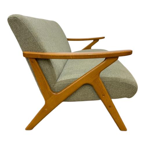 UNICO (ウニコ) 2人掛けソファー グレー×ブラウン 109 ファブリック FIVE