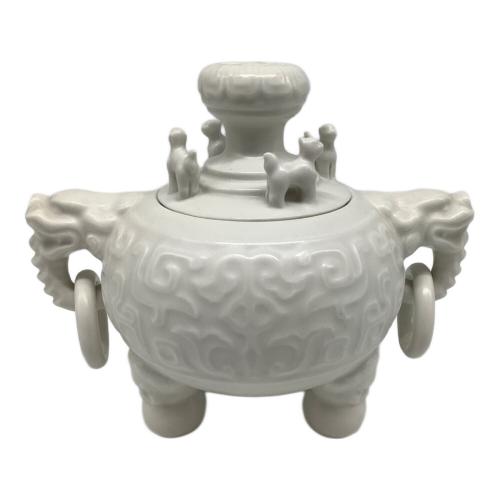 鍋島焼 (-) 香炉 大白磁 双耳三足 小笠原長春