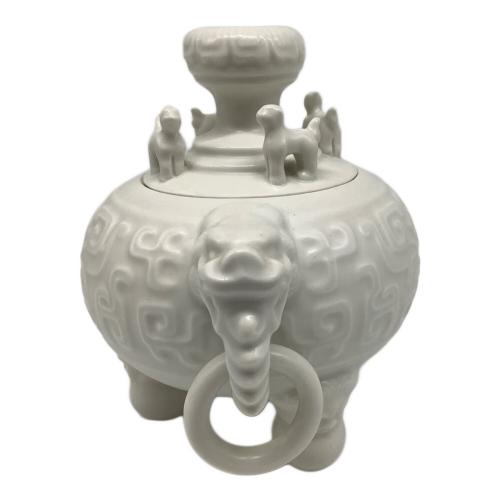 鍋島焼 (-) 香炉 大白磁 双耳三足 小笠原長春