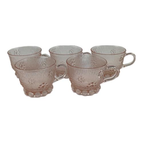 カップ&ソーサー アデリアピコット ピンク アデリアグラス 5Pセット