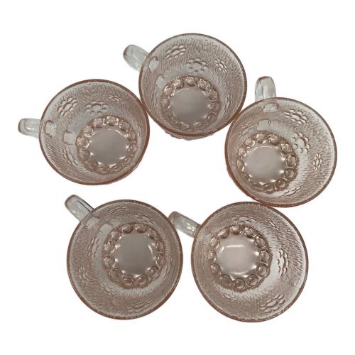 カップ&ソーサー アデリアピコット ピンク アデリアグラス 5Pセット