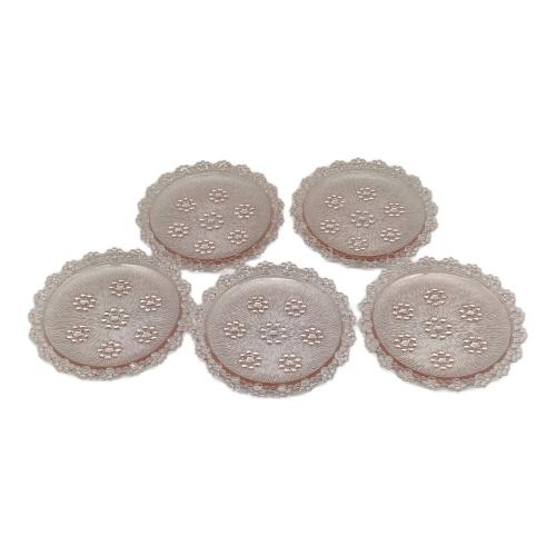 カップ&ソーサー アデリアピコット ピンク アデリアグラス 5Pセット