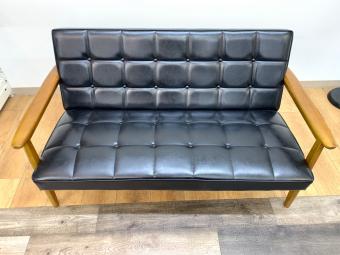 カリモク60 (カリモクロクマル) Kチェア 2シーター スタンダードブラック 76 W36173BW