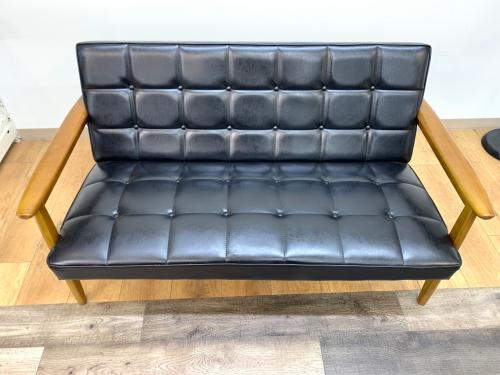 カリモク60 (カリモクロクマル) Kチェア 2シーター スタンダードブラック 76 W36173BW