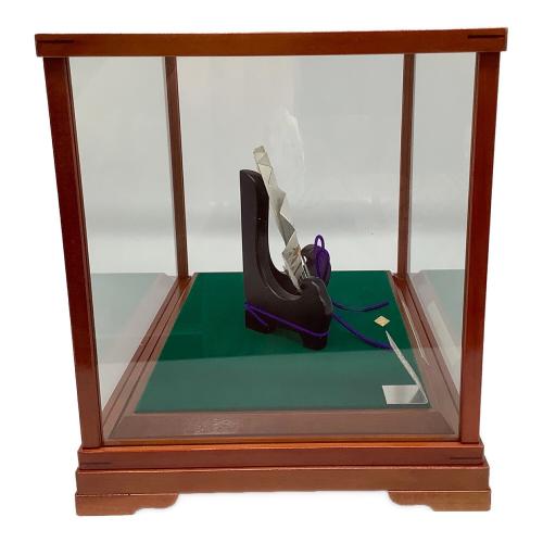 末廣 秀雄作 (スエヒロ ヒデオ) 純銀仕立 扇子 松竹梅 高さ6寸 ※変色有