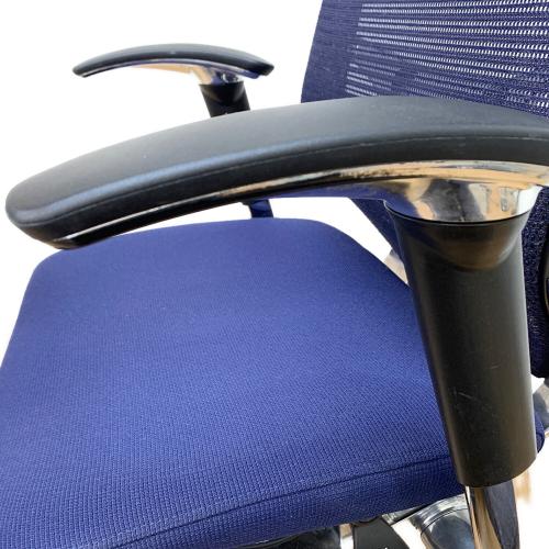 オカムラ ハイバックチェアー ネイビー 1人掛け FEF4