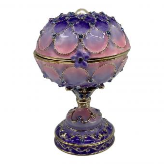 NIdec (ニデック) オルゴール 『星に願いを』クリスタルストーン付き パープル