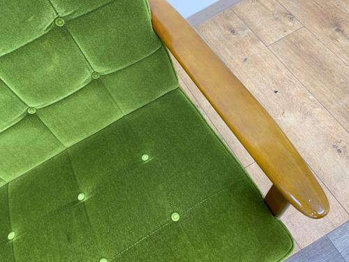 カリモク60 (カリモクロクマル) 2人掛けソファー モケットグリーン Kチェア 2シーター