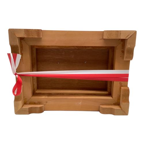 末廣 秀雄作 純銀仕立 扇子 松竹梅 高さ4寸 ※変色有・企業名有